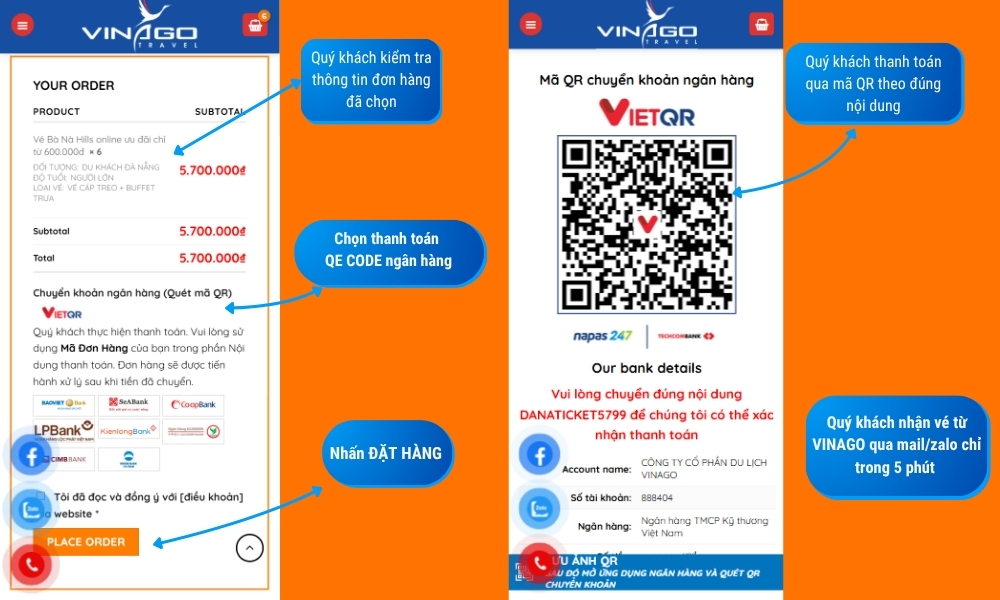 Hướng dẫn đặt vé Bà Nà Hills online