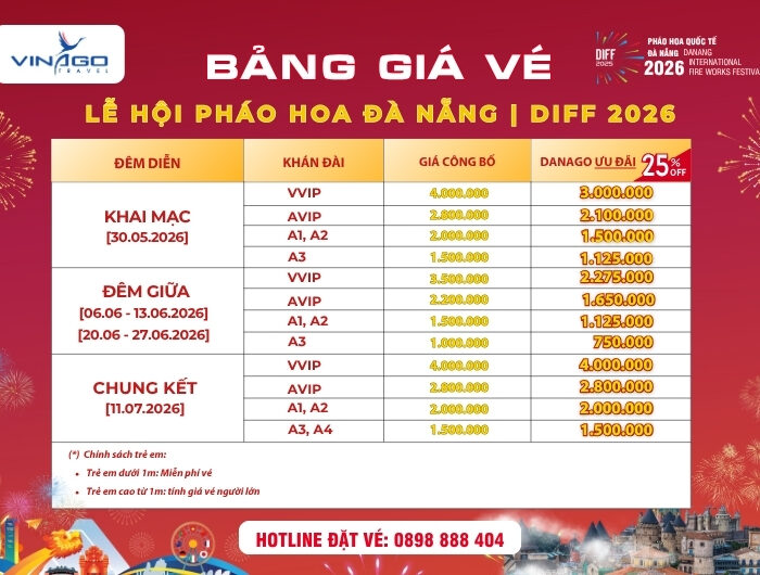 Vé pháo hoa Đà Nẵng 2026